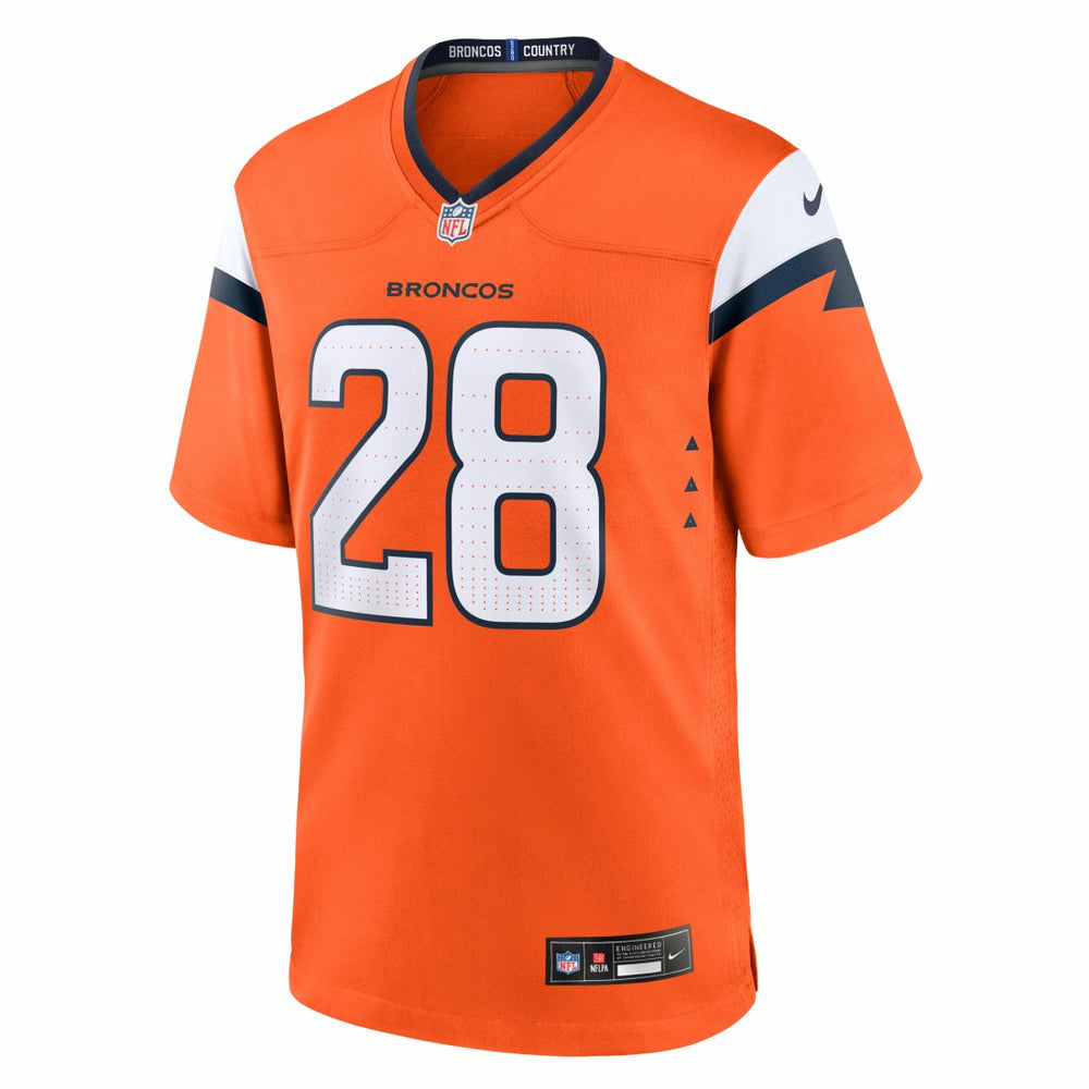 Tyler Badie Denver Broncos Team Game Jersey - Orange