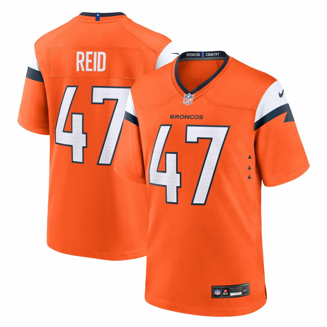 Karene Reid Denver Broncos Team Game Jersey - Orange