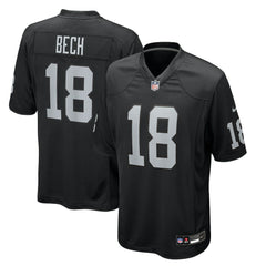 Jack Bech Las Vegas Raiders Team Game Jersey - Black