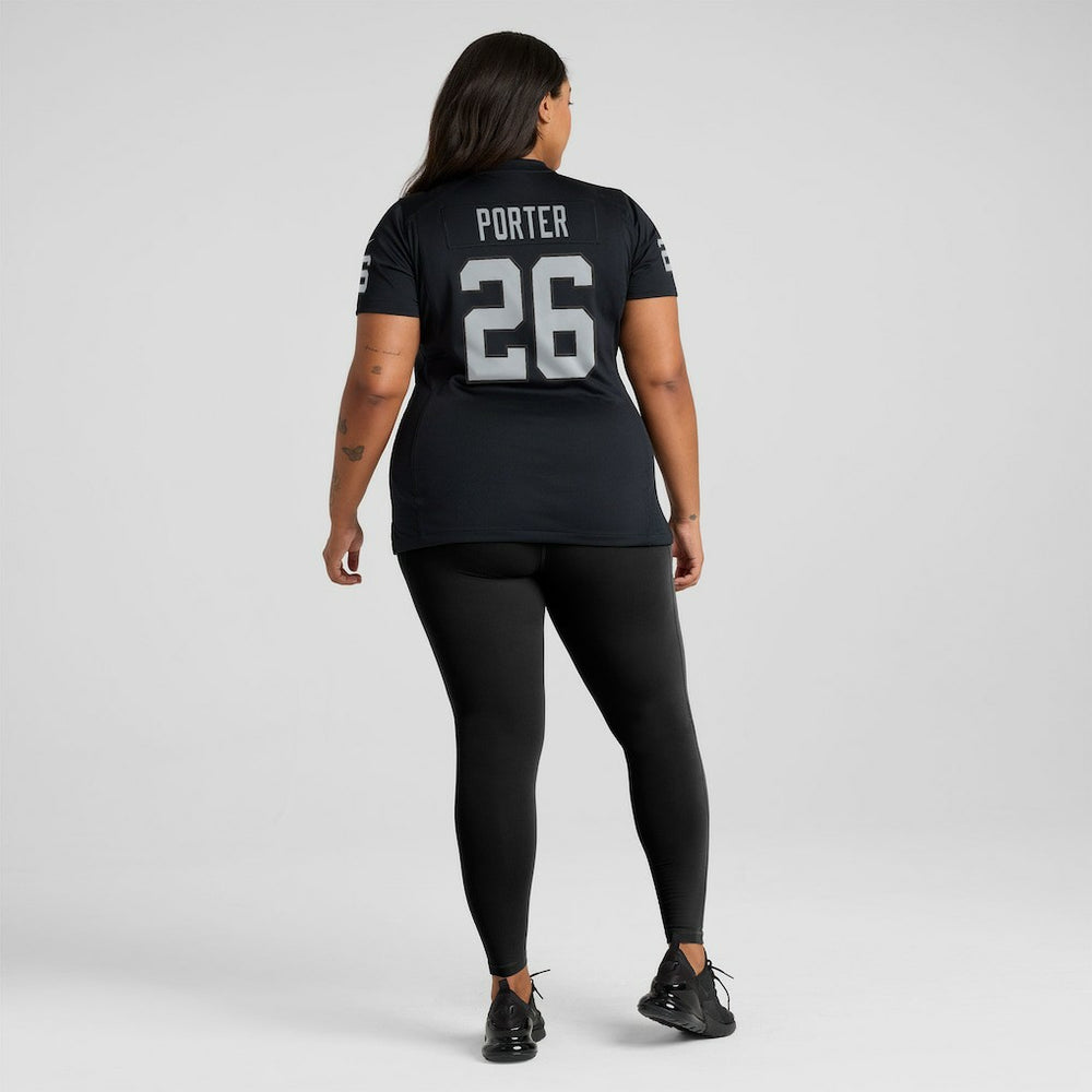 Darien Porter Las Vegas Raiders Women's Team Game Jersey - Black