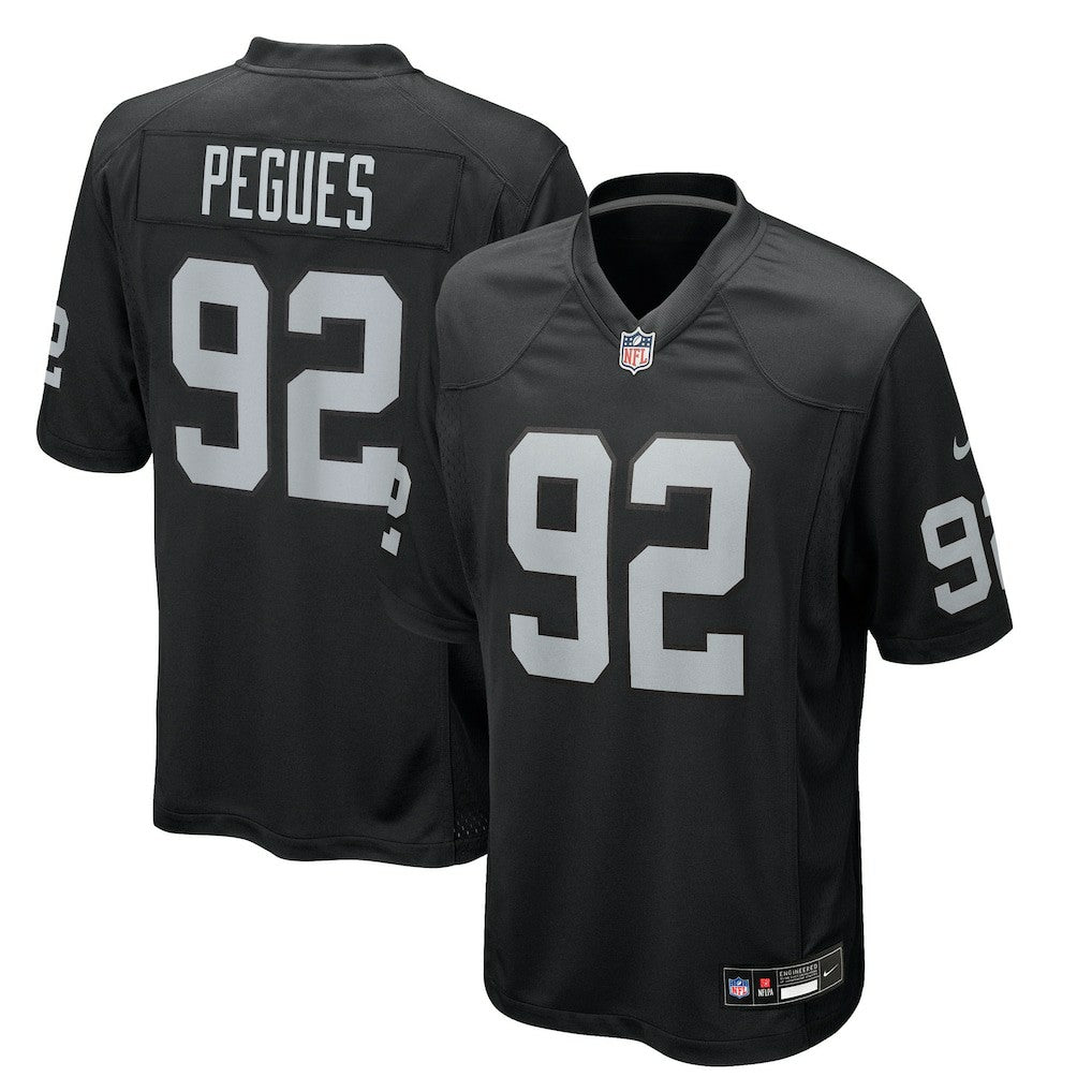 JJ Pegues Las Vegas Raiders Team Game Jersey - Black