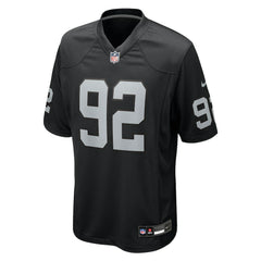 JJ Pegues Las Vegas Raiders Team Game Jersey - Black