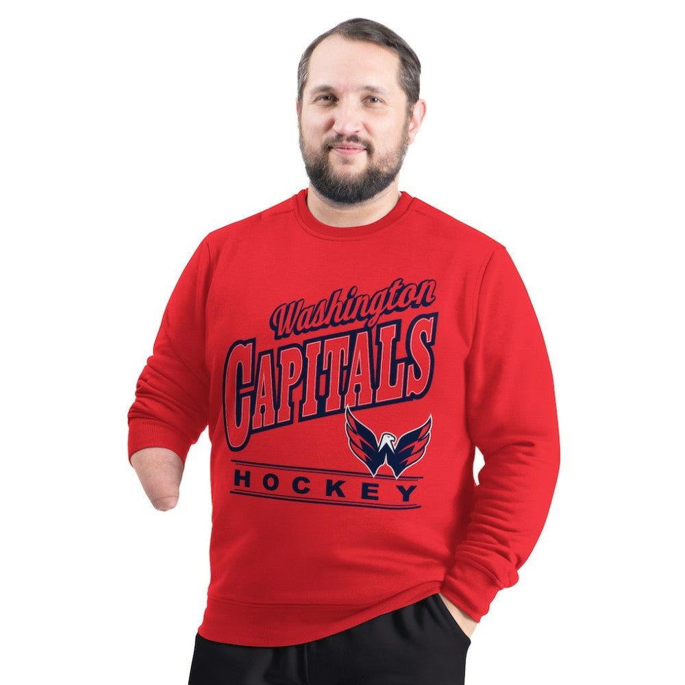 Washington Capitals G-III Sports by Carl Banks Adaptive Headliner Fleece Sweatshirt Red