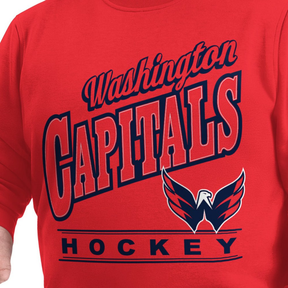 Washington Capitals G-III Sports by Carl Banks Adaptive Headliner Fleece Sweatshirt Red