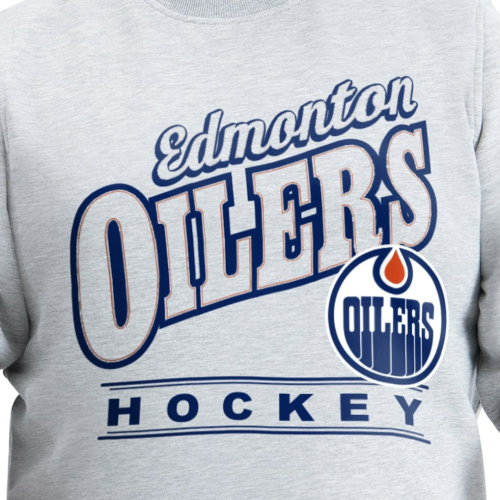 Edmonton Oilers G-III Sports by Carl Banks Adaptive Headliner Fleece Sweatshirt Gray