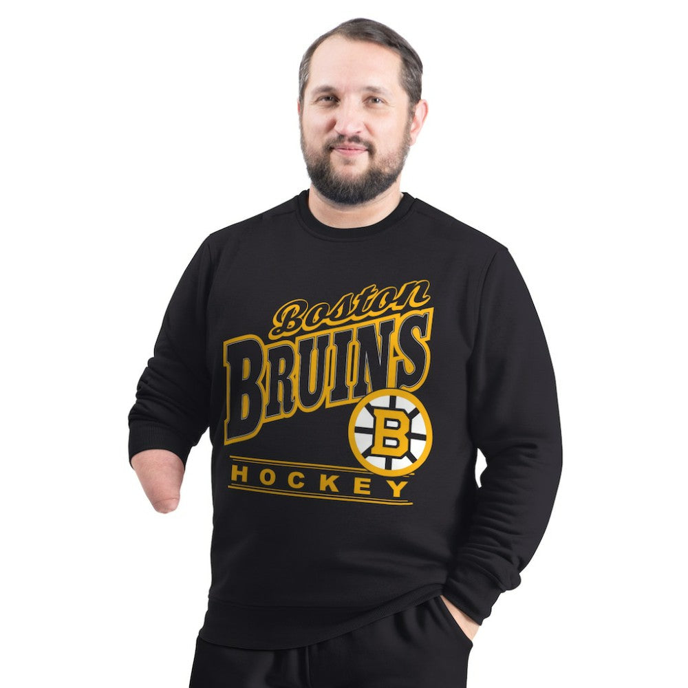 Boston Bruins G-III Sports by Carl Banks Adaptive Headliner Fleece Sweatshirt Black
