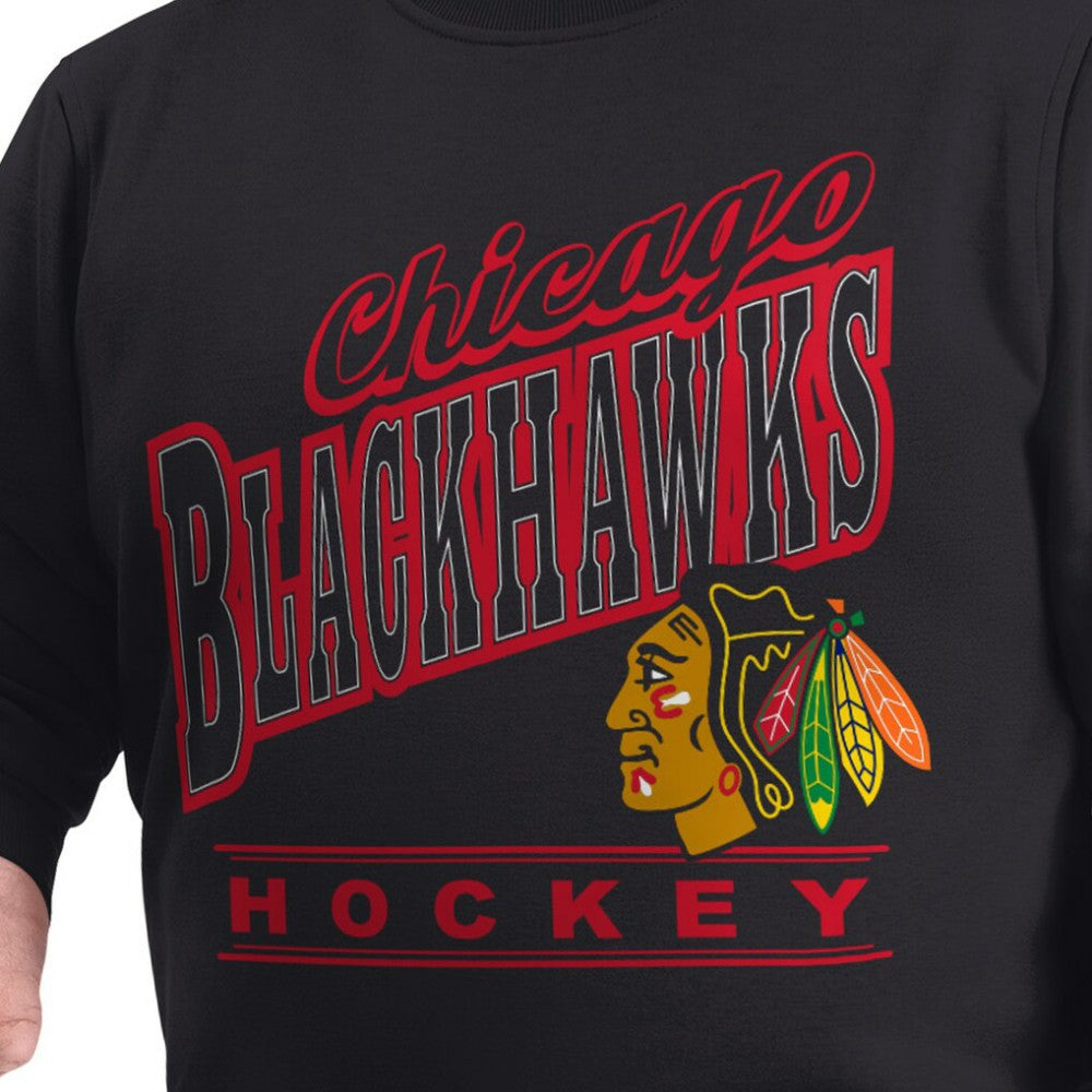 Chicago Blackhawks G-III Sports by Carl Banks Adaptive Headliner Fleece Sweatshirt Black