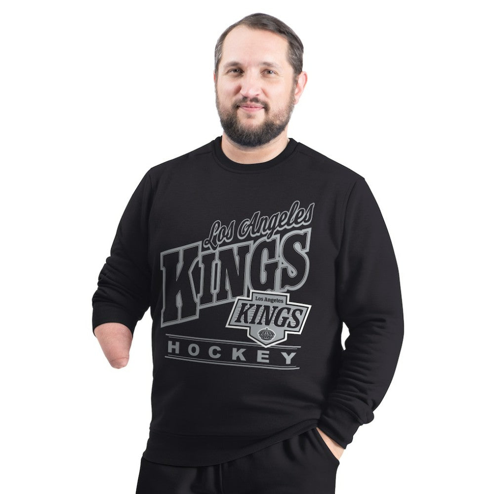 Los Angeles Kings G-III Sports by Carl Banks Adaptive Headliner Fleece Sweatshirt Black