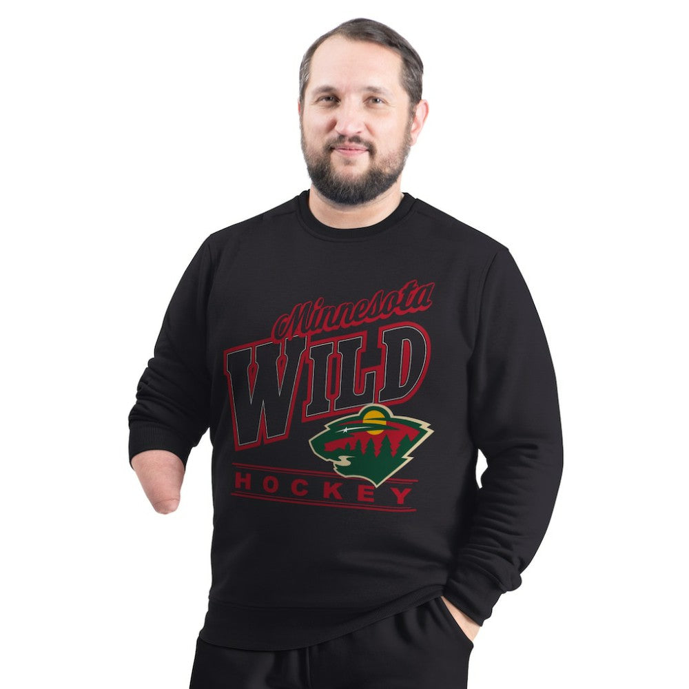 Minnesota Wild G-III Sports by Carl Banks Adaptive Headliner Fleece Sweatshirt Black