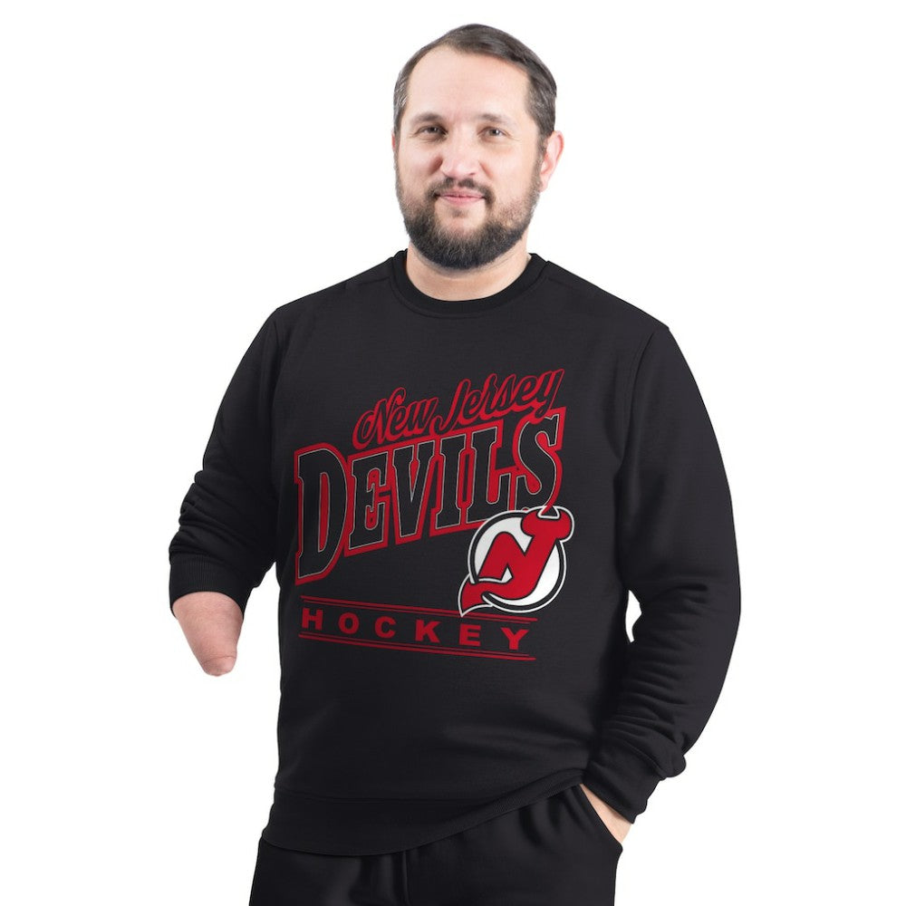 New Jersey Devils G-III Sports by Carl Banks Adaptive Headliner Fleece Sweatshirt Black