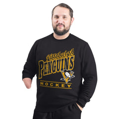 Pittsburgh Penguins G-III Sports by Carl Banks Adaptive Headliner Fleece Sweatshirt Black