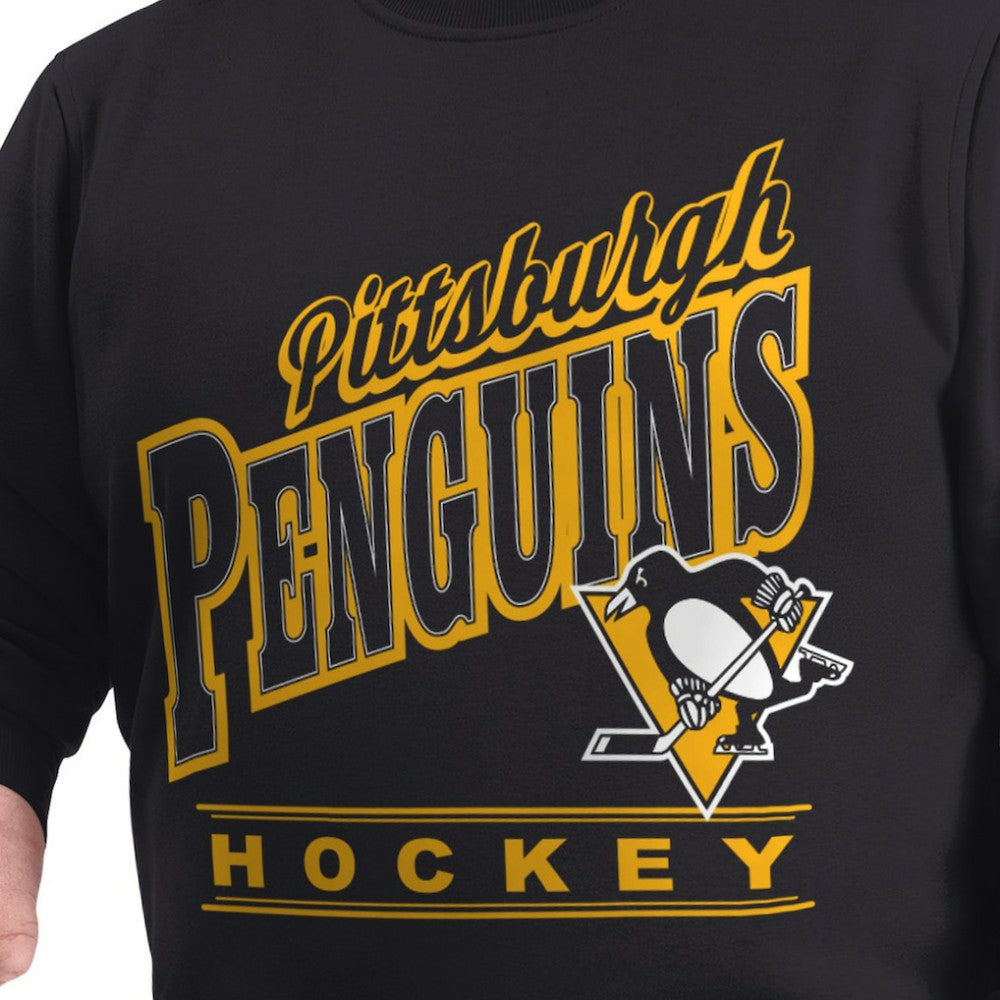 Pittsburgh Penguins G-III Sports by Carl Banks Adaptive Headliner Fleece Sweatshirt Black