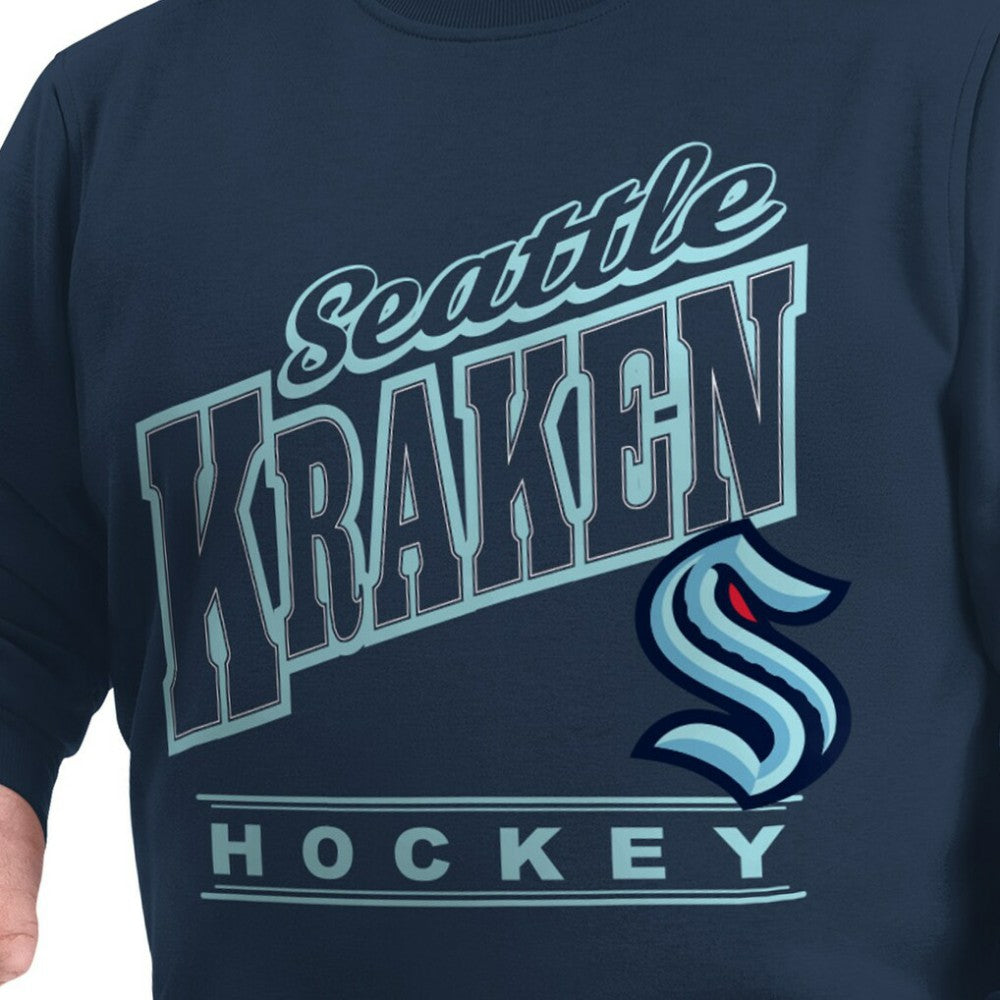 Seattle Kraken G-III Sports by Carl Banks Adaptive Headliner Fleece Sweatshirt Deep Sea Blue