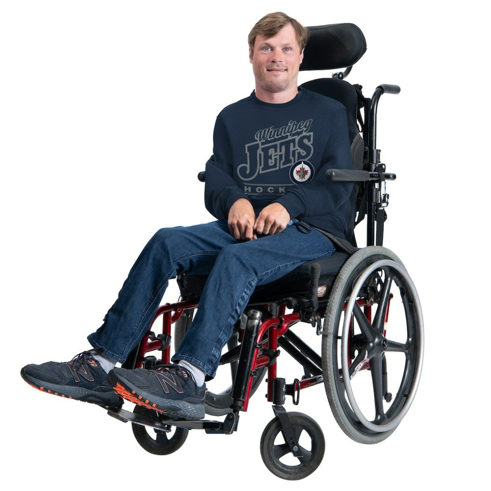 Winnipeg Jets G-III Sports by Carl Banks Adaptive Headliner Fleece Sweatshirt Navy