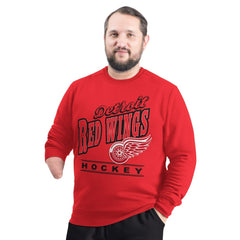 Detroit Red Wings G-III Sports by Carl Banks Adaptive Headliner Fleece Sweatshirt Red