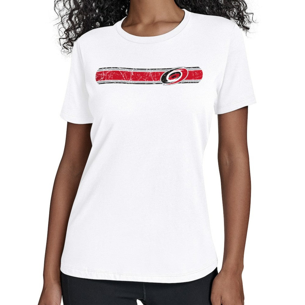 Carolina Hurricanes Starter Women's Team Stripe T-Shirt White