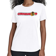 Chicago Blackhawks Starter Women's Team Stripe T-Shirt White