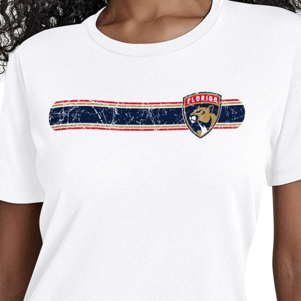 Florida Panthers Starter Women's Team Stripe T-Shirt White