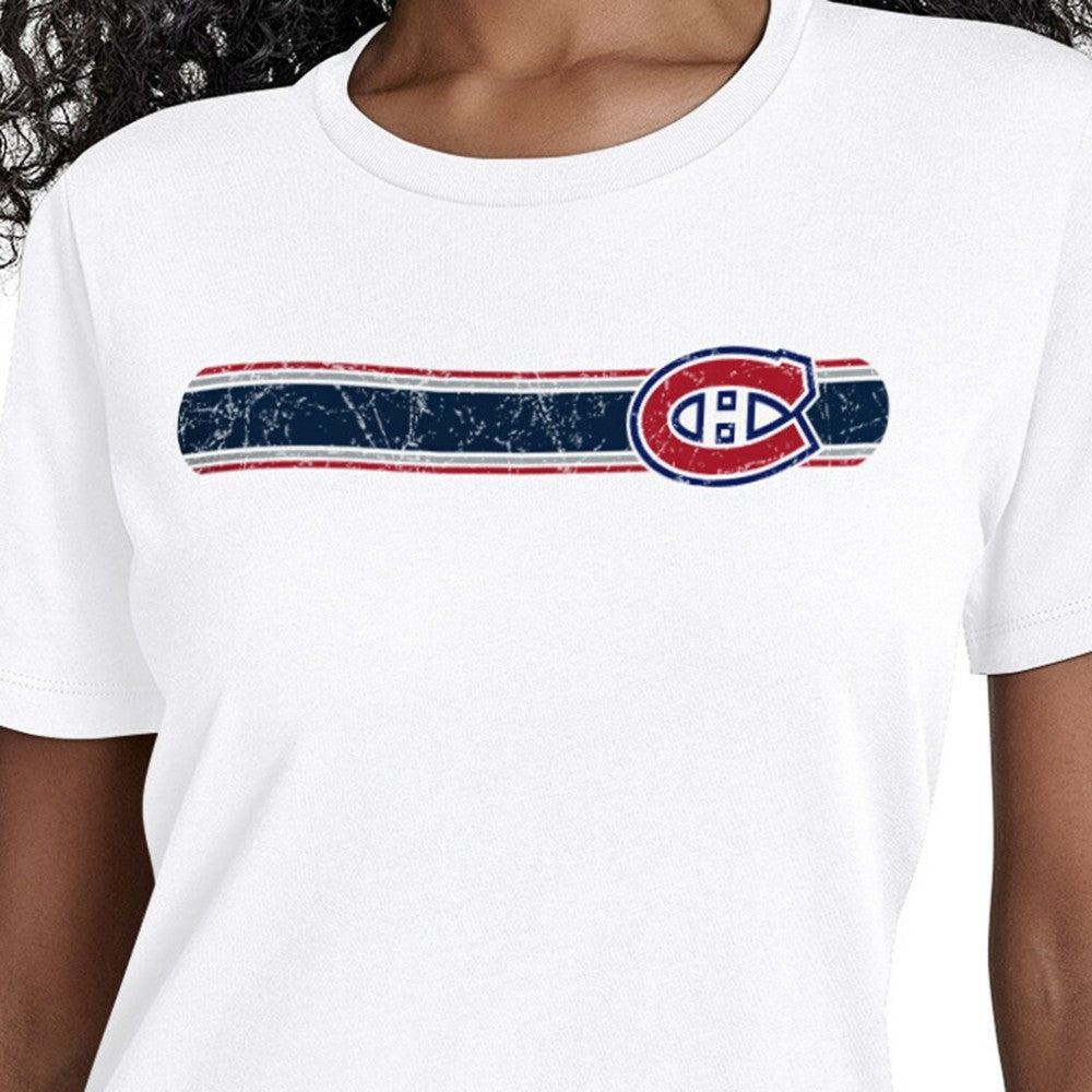 Montreal Canadiens Starter Women's Team Stripe T-Shirt White