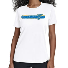 St. Louis Blues Starter Women's Team Stripe T-Shirt White