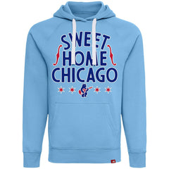 Chicago Cubs Sportiqe Unisex Sweet Home Chicago Olsen Tri-Blend Fleece Hoodie Light Blue