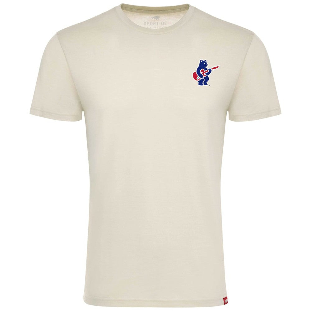 Chicago Cubs Sportiqe Unisex Sweet Home Chicago Comfy Tri-Blend Jersey T-Shirt Cream