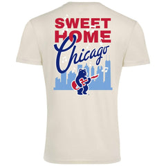 Chicago Cubs Sportiqe Unisex Sweet Home Chicago Comfy Tri-Blend Jersey T-Shirt Cream