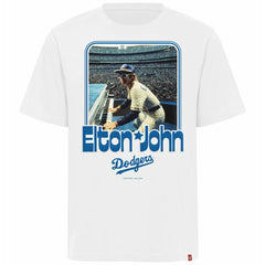 Los Angeles Dodgers x Elton John Sportiqe Unisex  Duke Oversized T-Shirt White
