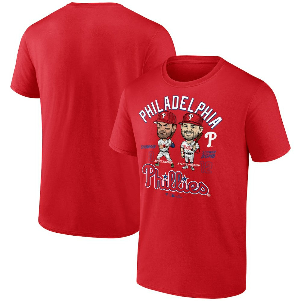 Bryce Harper & Kyle Schwarber Philadelphia Phillies Player Duo T-Shirt Red