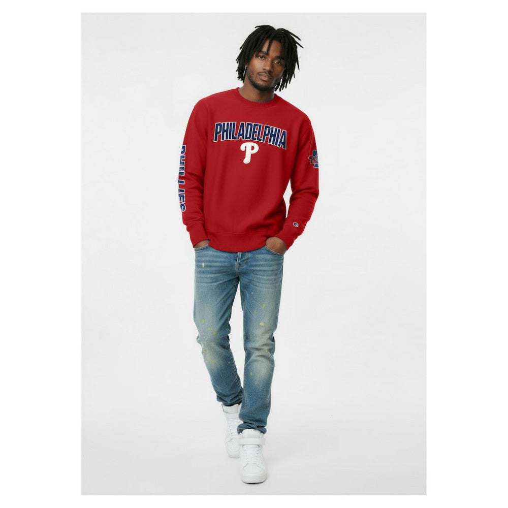 Philadelphia Phillies Champion Reverse Weave Chenille Sweatshirt Red