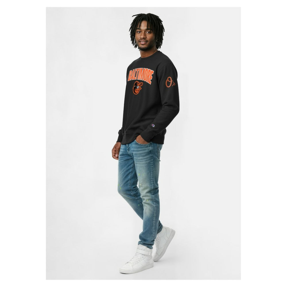 Baltimore Orioles Champion Reverse Weave Chenille Sweatshirt Black