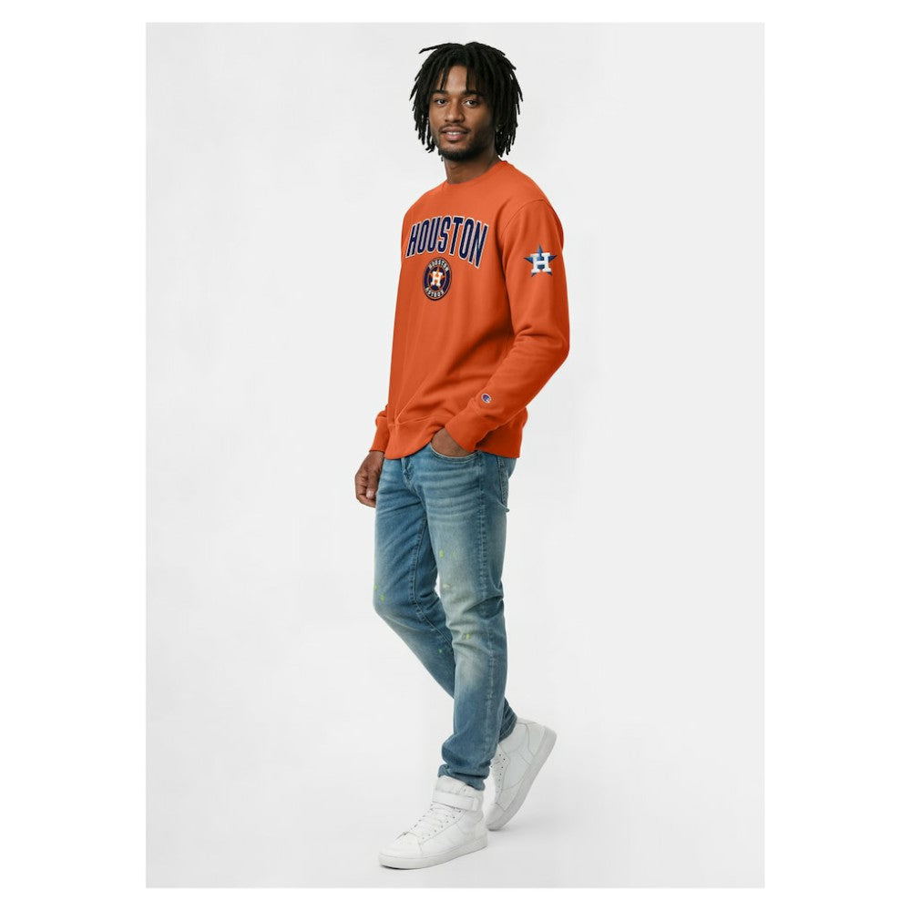 Houston Astros Champion Reverse Weave Chenille Sweatshirt Orange