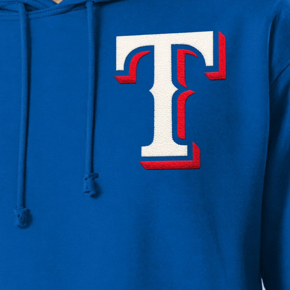 Texas Rangers Champion Reverse Weave Chenille Hoodie Royal