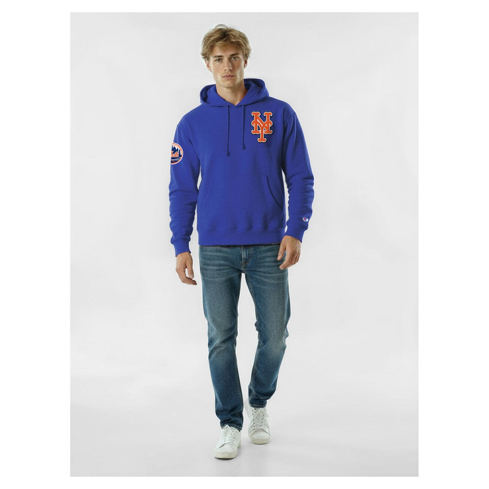 New York Mets Champion Reverse Weave Chenille Hoodie Royal