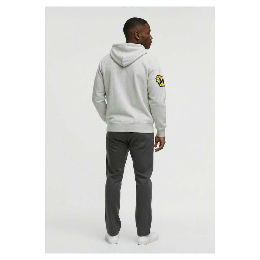 Milwaukee Brewers Champion Reverse Weave Chenille Full-Zip Hoodie Gray