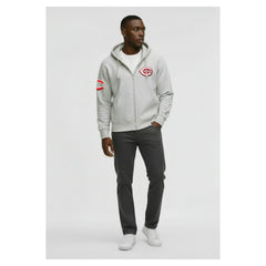 Cincinnati Reds Champion Reverse Weave Chenille Full-Zip Hoodie Gray