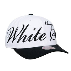 Chicago White Sox Unisex XL Script Pro Crown Snapback Hat White/Black | Mitchell & Ness
