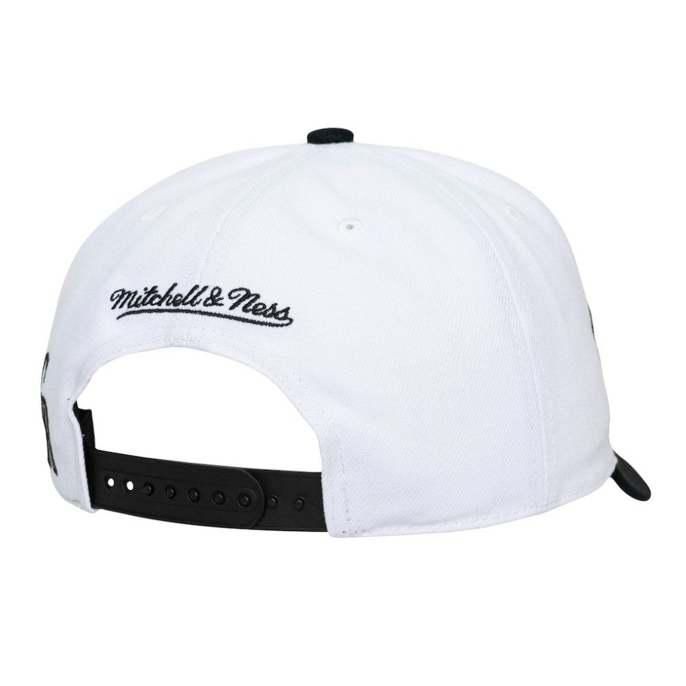 Colorado Rockies Unisex XL Script Pro Crown Snapback Hat White/Black | Mitchell & Ness