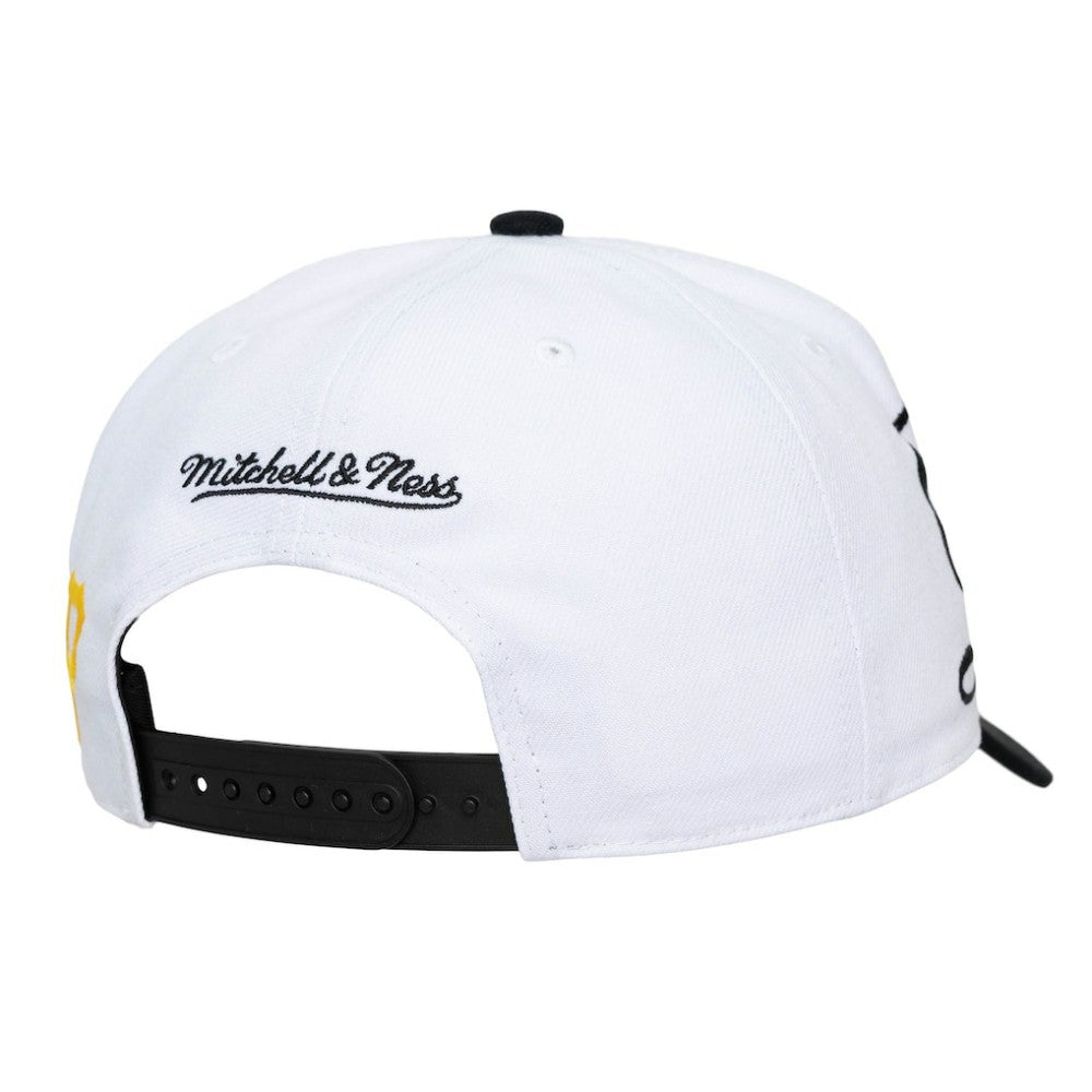 Pittsburgh Pirates Unisex XL Script Pro Crown Adjustable Hat White/Black | Mitchell & Ness