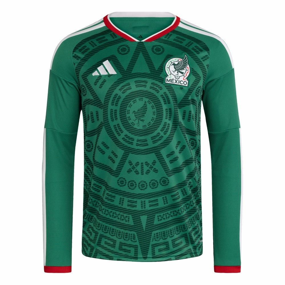 Mexico National Team FIFA x World Cup 2026 Home Replica Long Sleeve Jersey Green - Adidas