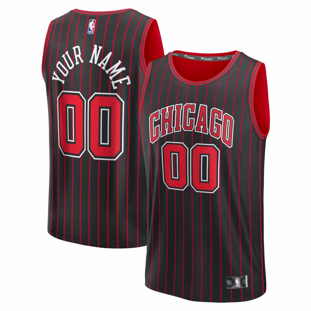 Chicago Bulls Youth Fastbreak Custom Jersey sale - Statement Editi- Black