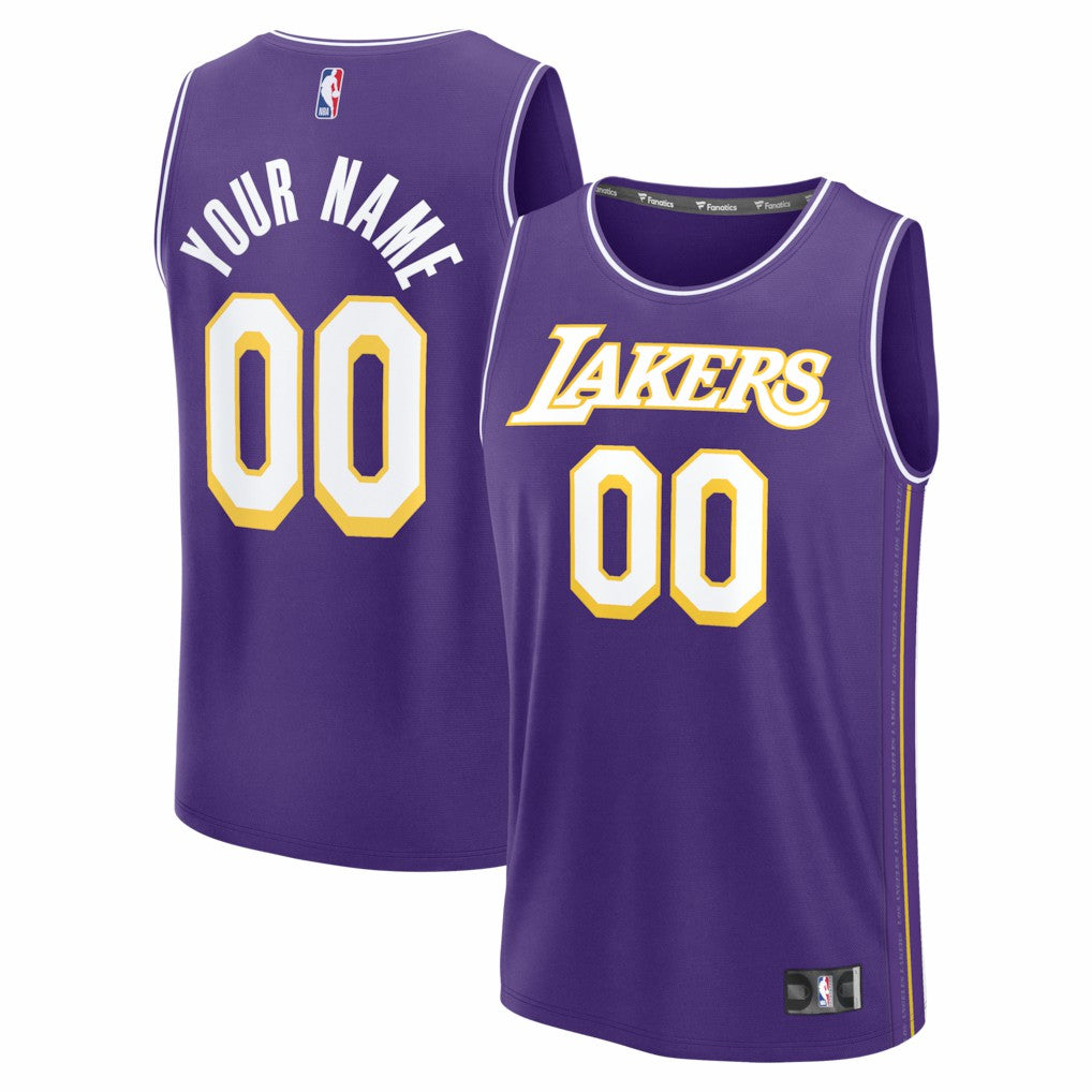 Los Angeles Lakers Youth Fastbreak Custom Jersey - Statement Edition - Purple