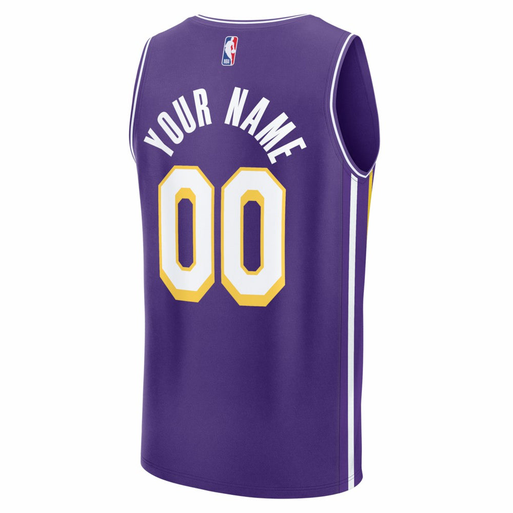 Los Angeles Lakers Youth Fastbreak Custom Jersey - Statement Edition - Purple
