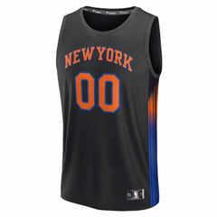 New York Knicks Youth Fastbreak Custom Jersey - Statement Edition - Black