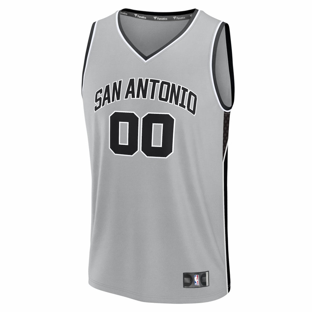 San Antonio Spurs Youth Fastbreak Custom Jersey - Statement Edition - Silver