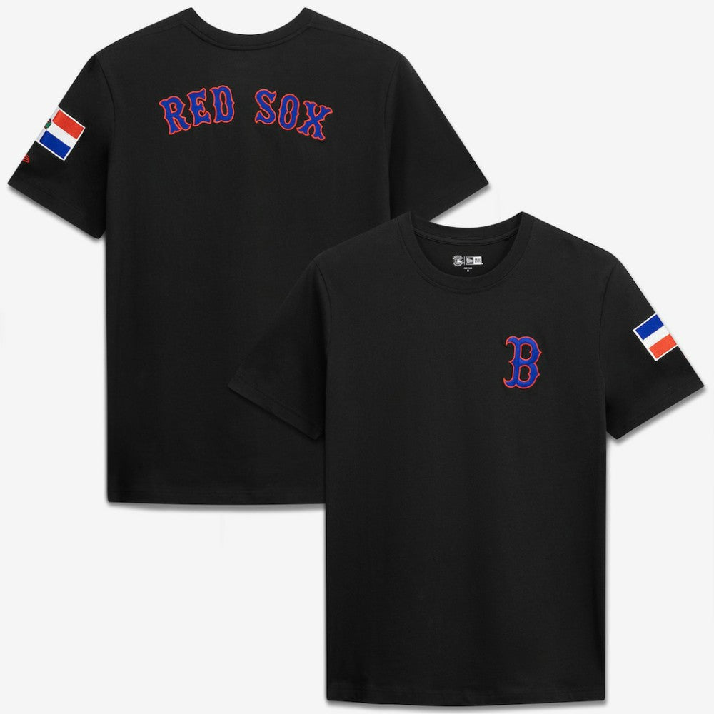 Boston Red Sox Dominican Republic Country Flag T-Shirt Black | New Era