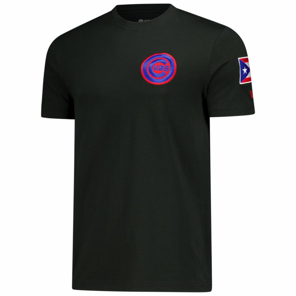 Chicago Cubs Puerto Rico Country Flag T-Shirt Black | New Era