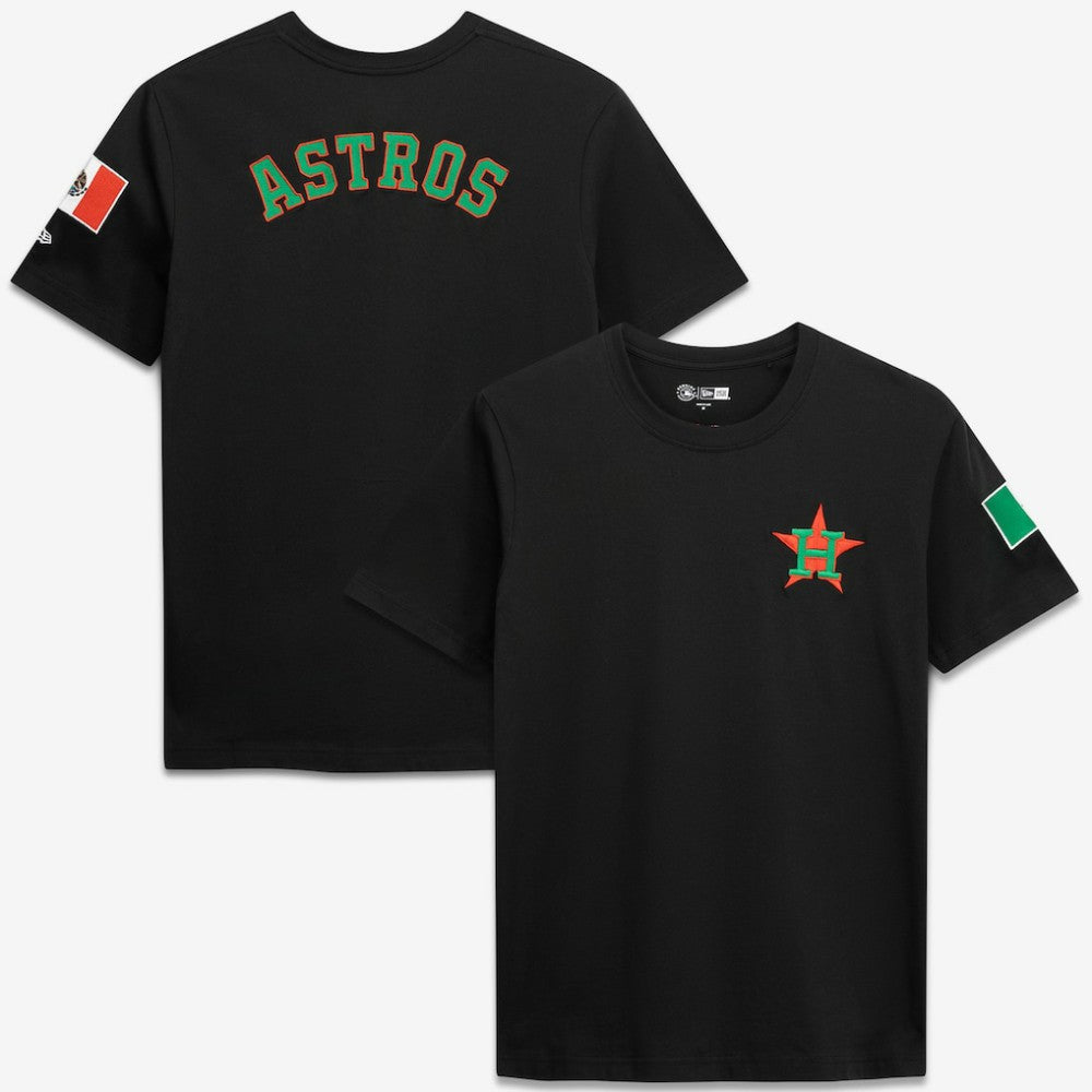 Houston Astros Mexico Country Flag T-Shirt Black | New Era