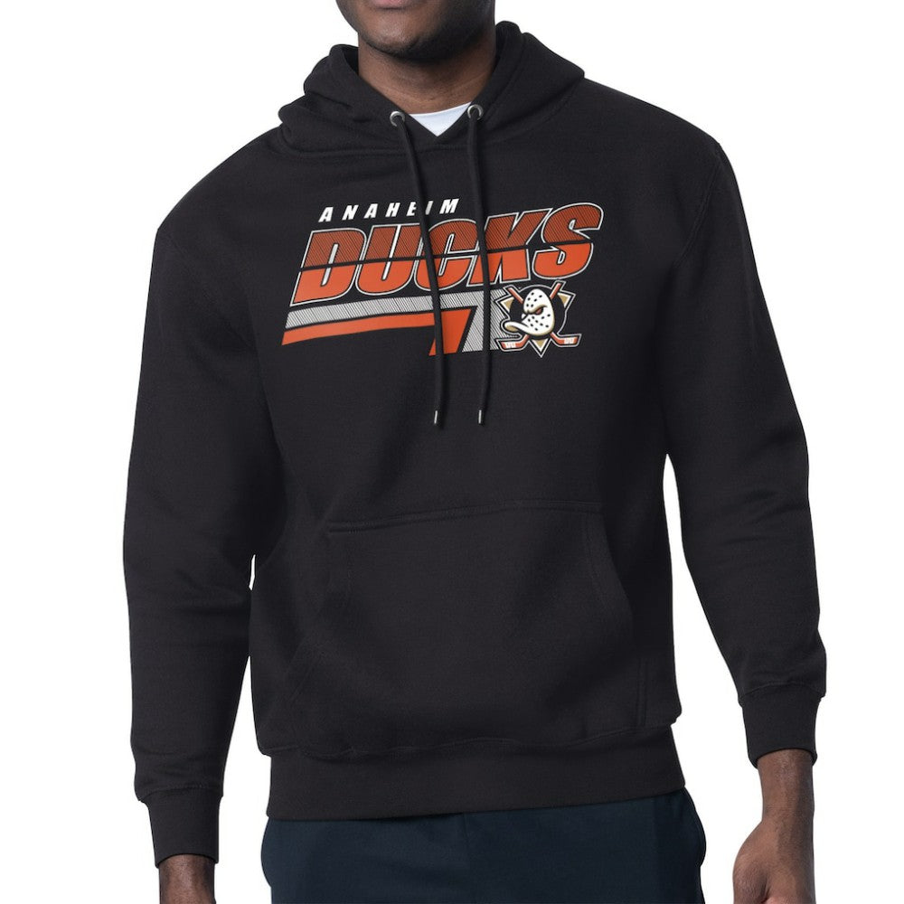 Anaheim Ducks Starter Logo Push Fleece Hoodie Black