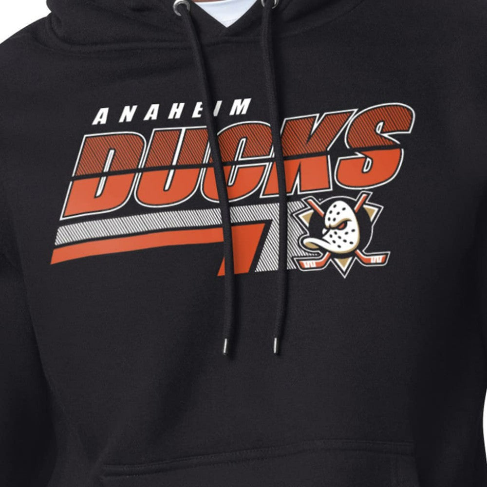 Anaheim Ducks Starter Logo Push Fleece Hoodie Black